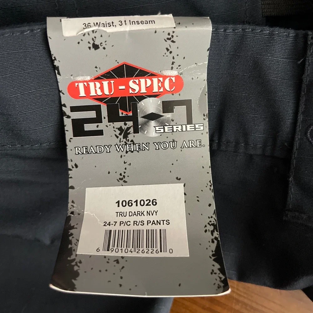 Tru-Spec 24-7 Series Mens Tactical Cargo Pants Dark Navy Ripstop 36x31 1061026